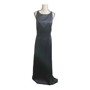 Vera Wang Grey high neck open strap back with bow.long dress  12.bridesmaid